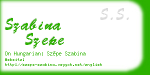 szabina szepe business card
